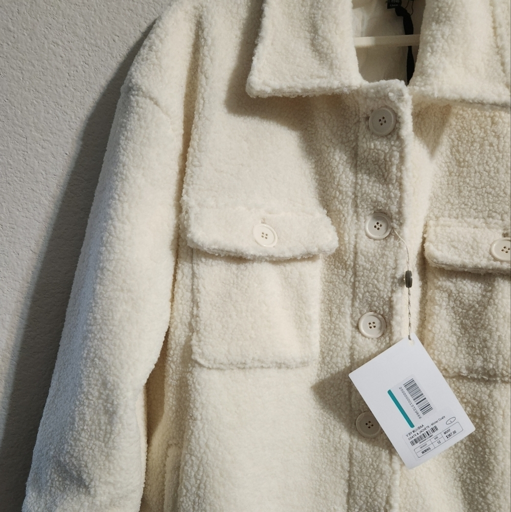 Muubaa NWT Portia Longline Faux Fur Shacket Women’s US 8 (UK 12) - Picture 7 of 10